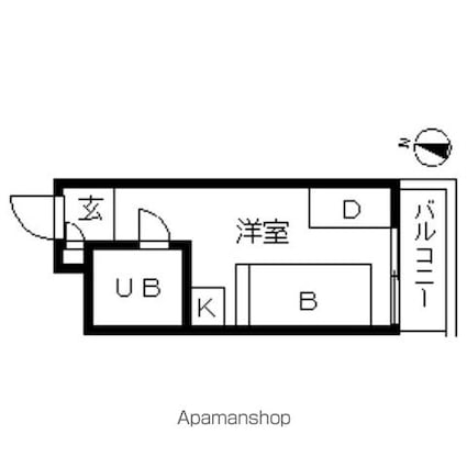ＴＯＰＲＯＯＭ・千歳船橋[1R/10.94m2]の間取図
