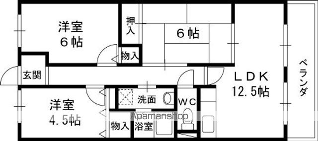 グレンツェント甲東園の間取り写真