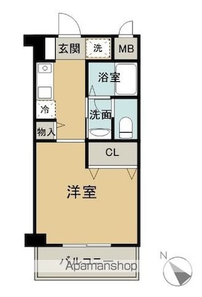 高須カーサベルデ[1R/23.98m2]の間取図