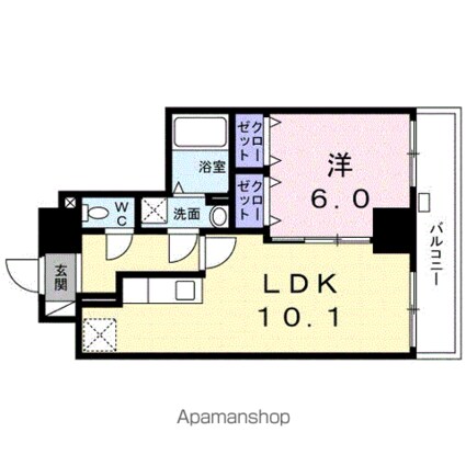 ベラ　カーサ　江東[1LDK/40.1m2]の間取図