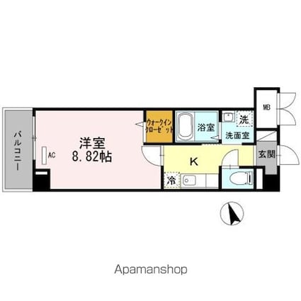 コンフォール　さくら[1K/30.08m2]の間取図