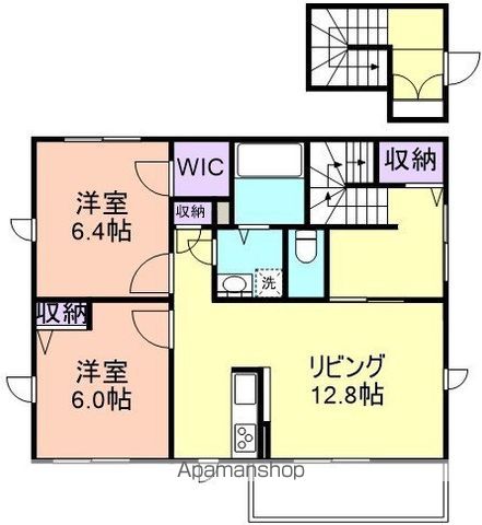 シャーメゾン元町奉行Ⅱ 203 ｜ 和歌山県和歌山市元町奉行丁１丁目14（賃貸アパート2LDK・2階・67.62㎡） その2