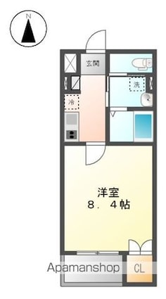 オークロシェ[1K/29.94m2]の間取図