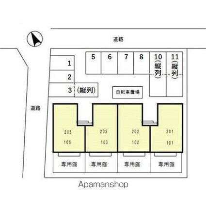 サンハイムスギモト[2DK/50.38m2]の配置図