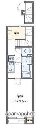 クレイノソレイユⅤ[1K/29.66m2]の間取図