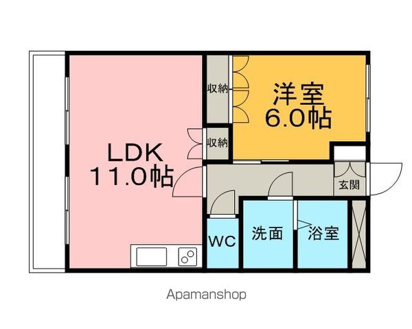 コンフォールやりたの間取り