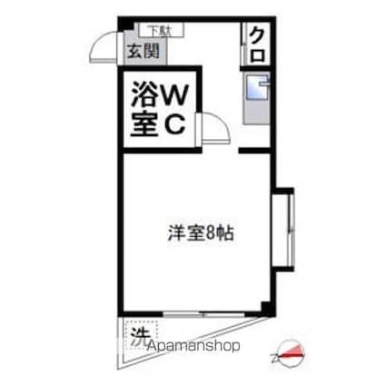 ヴァンテージ荻窪[1K/24.5m2]の間取図