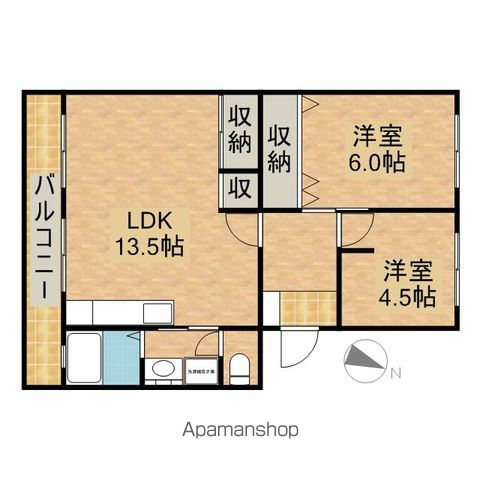 マンションサングリーンの間取り写真