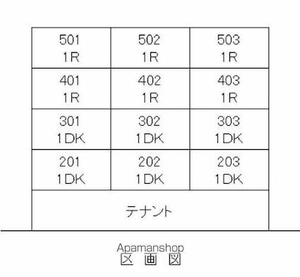 小川マンション[1R/24.64m2]の配置図