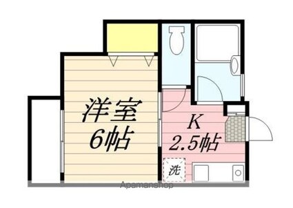 クレールハイツ[1K/20m2]の間取図