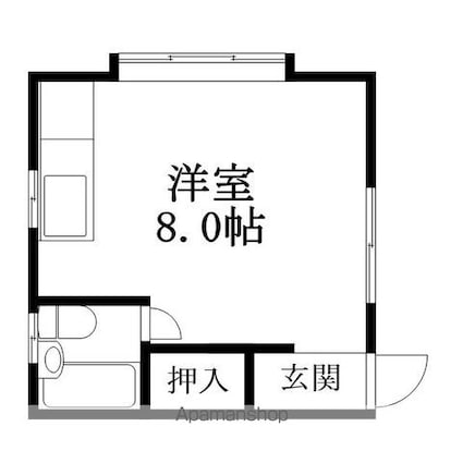 コーポ英[1R/18.63m2]の間取図
