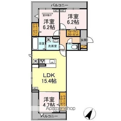 ガーベラ・グレイス[3LDK/73.8m2]の間取図