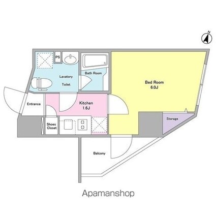 アイディ大森１７[1K/20.95m2]の間取図