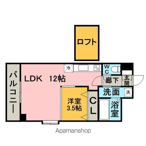 【福岡市東区筥松のマンションの間取り】