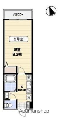 東京都小金井市本町５丁目[1K/23.39m2]の間取図