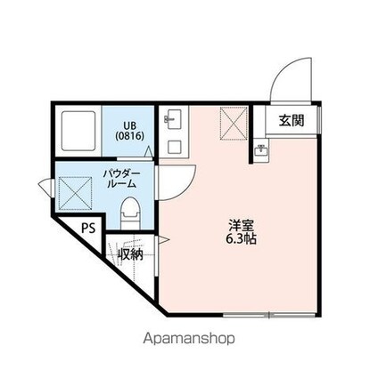 アムール板橋中台[1R/16.17m2]の間取図
