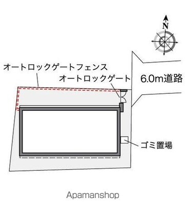 レオパレスシャンブル[1K/22.82m2]の配置図