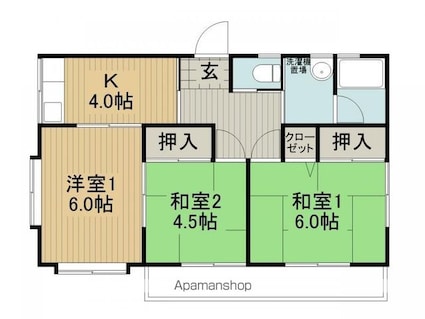 三の丸ハイツＢ棟[3K/49.68m2]の間取図