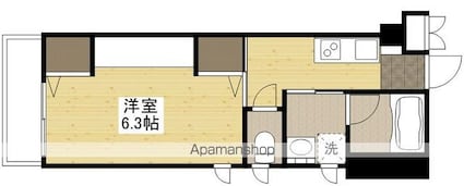 広島県広島市南区宇品神田２丁目[1K/25.29m2]の間取図