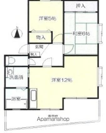 宮城県名取市大手町２丁目[2LDK/55.07m2]の間取図