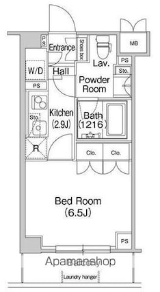 東京都世田谷区池尻４丁目[1K/25.74m2]の間取図