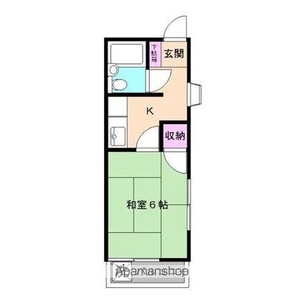 大泉クランツ[1K/18.59m2]の間取図