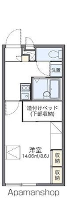 レオパレスＢ＆Ｔ[1K/23.18m2]の間取図