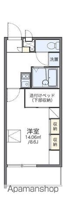 レオパレスＢｌｕｅ・ｗｉｌｌｏ[1K/23.18m2]の間取図