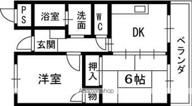 関西本線 八尾駅 徒歩19分 5階建 築35年の間取り写真