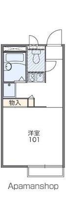 レオパレスルミエール[1K/20.28m2]の間取図