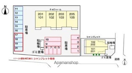 キャピトゥール[2LDK/63.49m2]の配置図