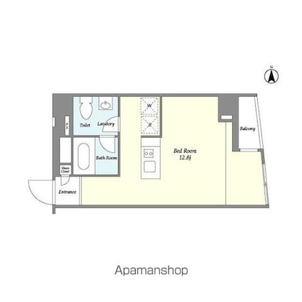 ディームス等々力[1R/27.4m2]の間取図
