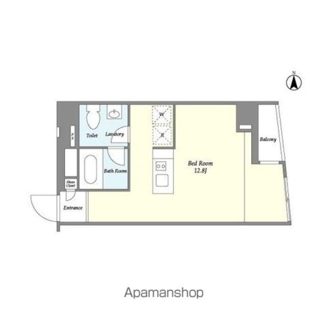 ディームス等々力[1R/27.4m2]の間取図