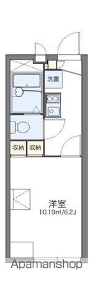 レオパレスメイプルⅡ[1K/19.87m2]の間取図