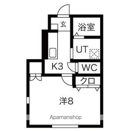 清水館Ｉ[1K/28.02m2]の間取図