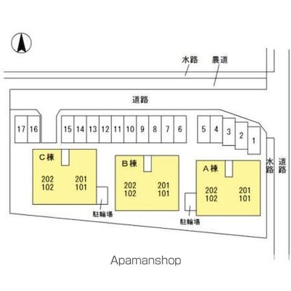 サンシャイン桑原[2LDK/53.48m2]の配置図