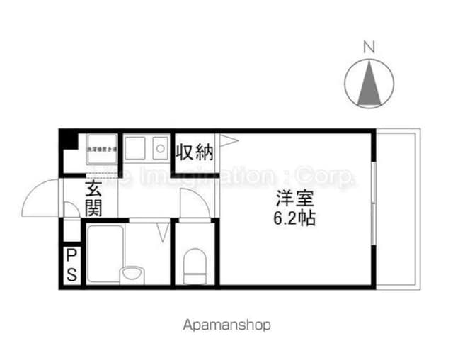 ウィズ秀和Ⅱ[1K/19.8m2]の間取図
