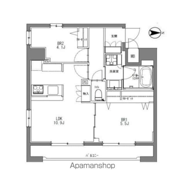 Ｌａ　Ｄｏｕｃｅｕｒ秋葉原[2LDK/50.21m2]の間取図