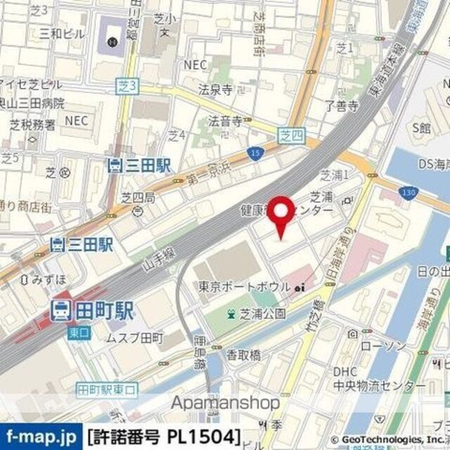 ユニーブル田町[1K/36.95m2]の周辺