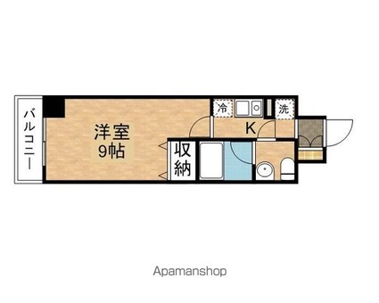 ヴェルデス[1K/27.25m2]の間取図