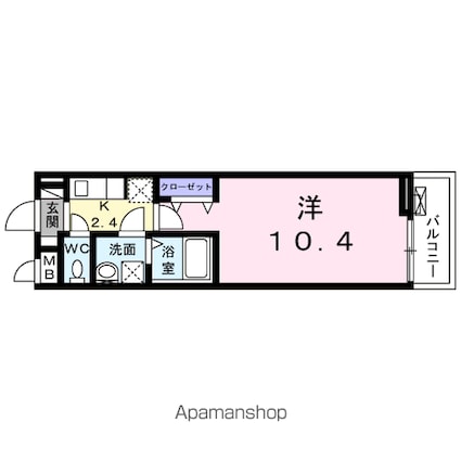 アルバトロス[1K/30.21m2]の間取図