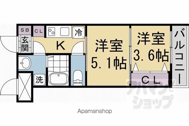 クレストタップ京都丹波口の間取り写真
