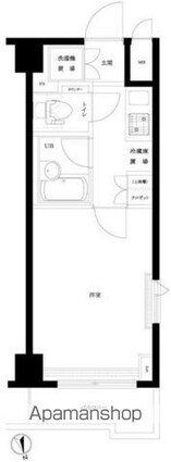 東京都中野区鷺宮４丁目[1K/20.24m2]の間取図