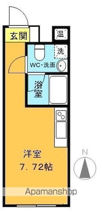 岐阜県岐阜市野一色８丁目[1R/22.51m2]の間取図