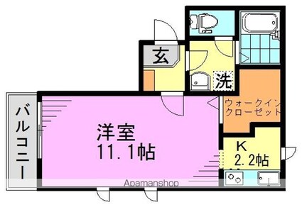 ボヌール高円寺[1K/34.04m2]の間取図