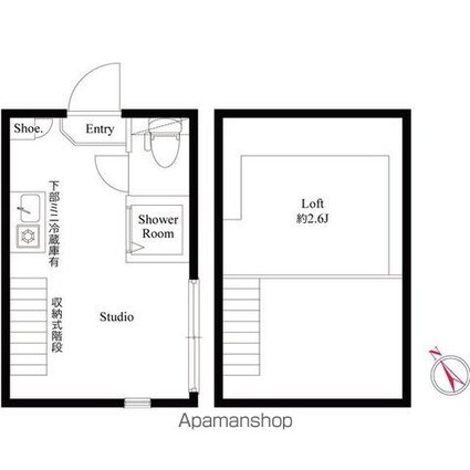 フリングホルニ[1R/11.2m2]の間取図