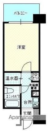 トーカンマンション長田町[1K/19.86m2]の間取図