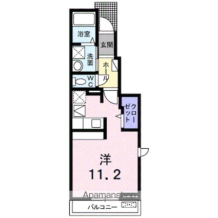 愛媛県今治市本町６丁目[1R/30m2]の間取図