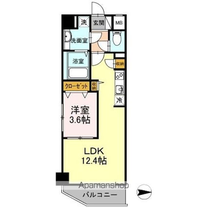 東京都練馬区豊玉北５丁目[1LDK/40.04m2]の間取図