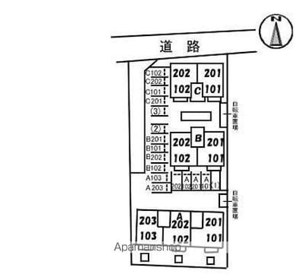 香川県高松市太田下町[3LDK/65.4m2]の配置図